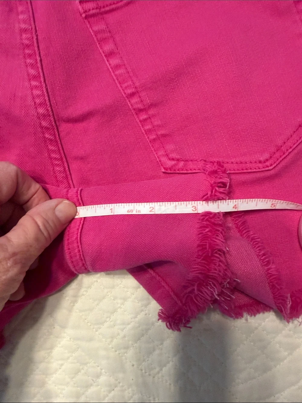 Garment Dyed Hot Pink Denim Shorts by Unknown Brand